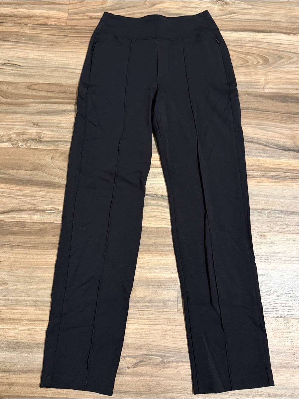 Athleta Pants Womens 0 Black Eastbound Straight Pull On Zip Pocket Stretch